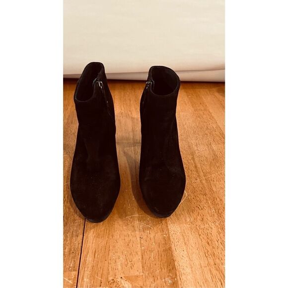 Rockport Black Suede Side Zip Heeled ANkle Boots Size 6 - Picture 3 of 10